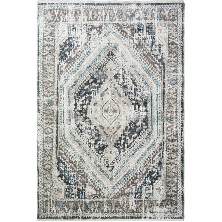 MAYBERRY RUG 5 ft. 3 in. x 7 ft. 1 in. Aston Rectangle Area Rug, Gray OX9408 5X8